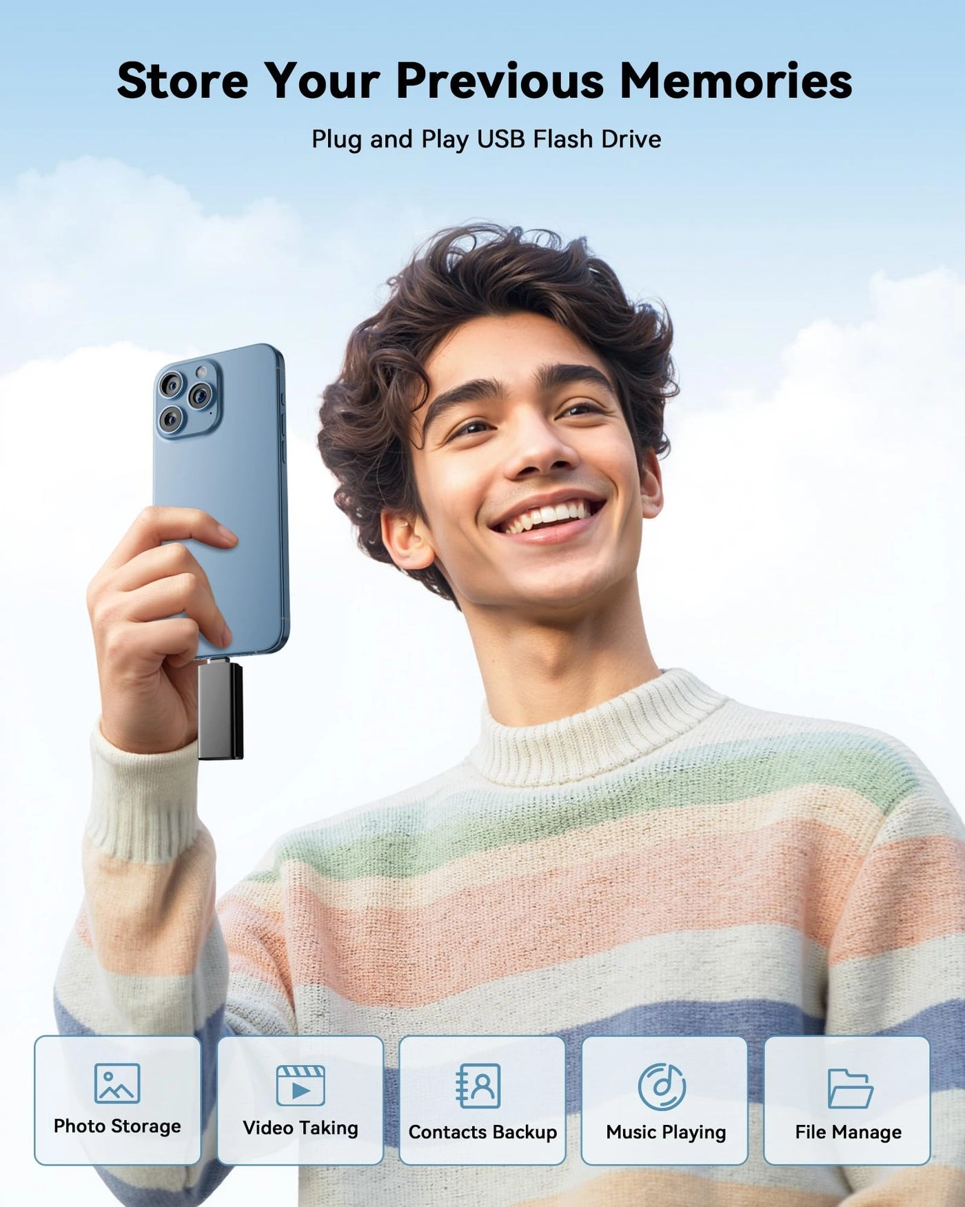 USB Stick - USB 3.0 Lightning USB-C 256GB