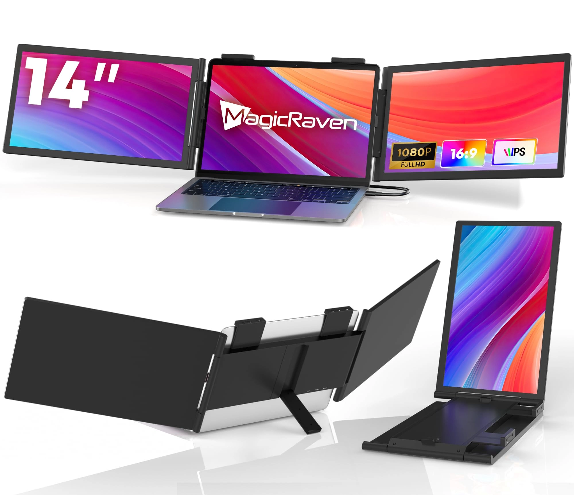 Dual Laptop Screen Extender - Z140A01D 14 Inches 1920x1080