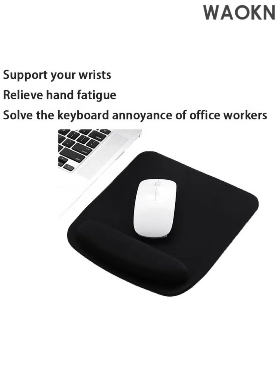 WAOKN Wrist Rest Memory Foam Ergonomic Mouse Pad