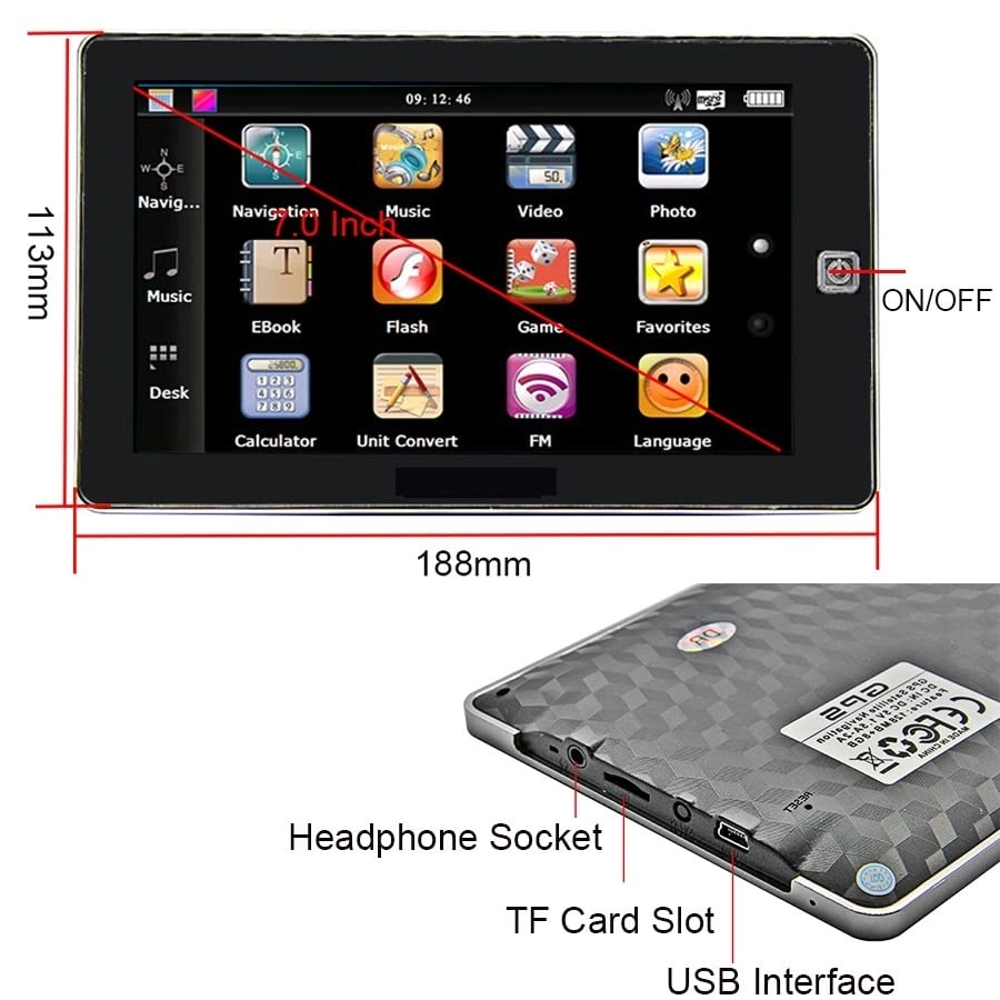 AVIN for Trucks 545112564 - 7 inch 256MB+8GB + Rear View Camera