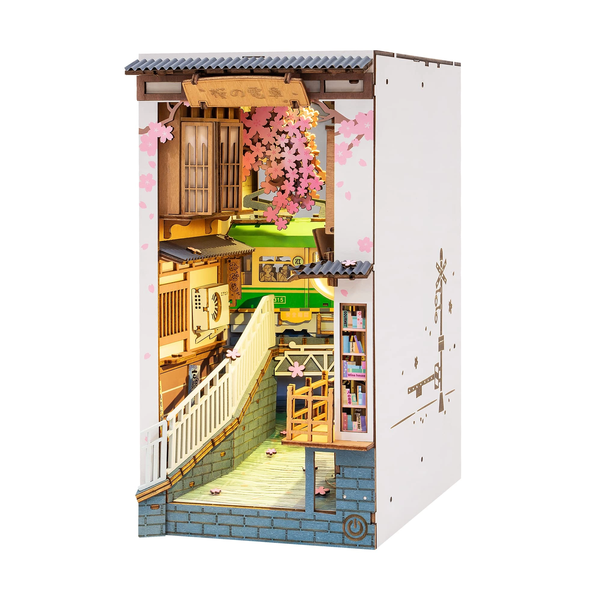 Hands Craft Book Nook Kit - Sakura Tram