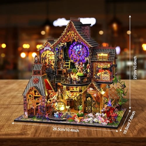 Miniature House Kit - with Light DIY Wood Plastic