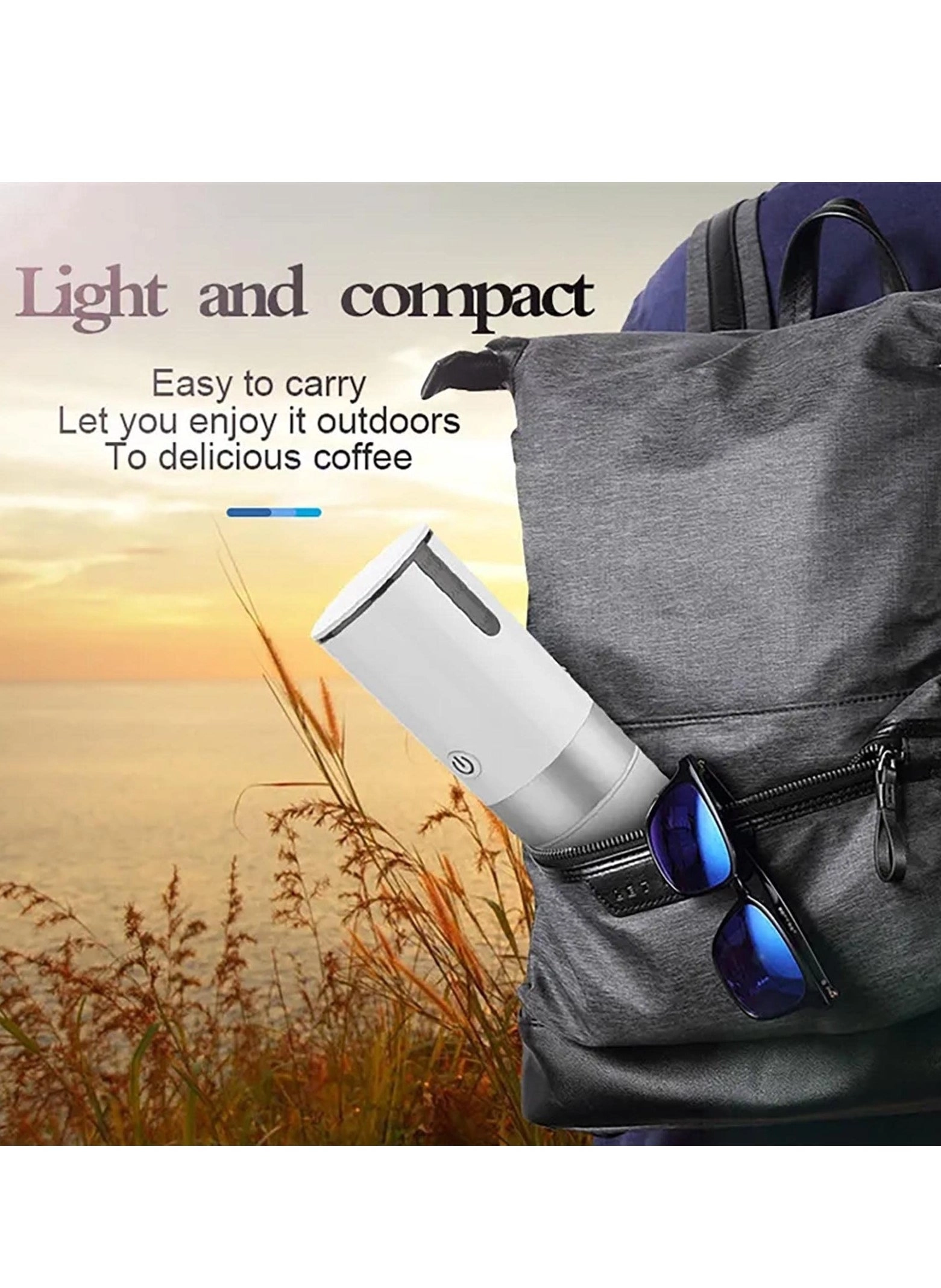 Portable Electric Coffee Brewer - Automatic Espresso Maker 95°C Extraction