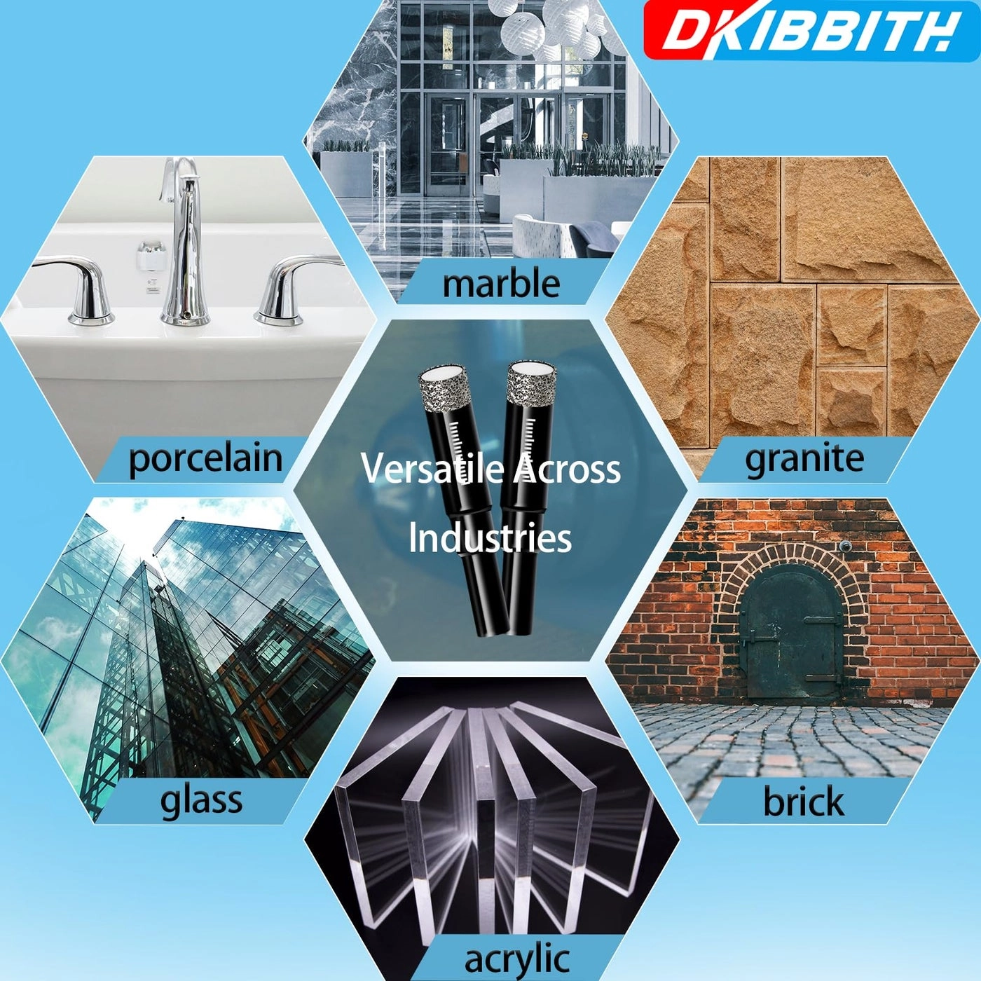 Diamond Drill Bits - 5 Packs 1/4"