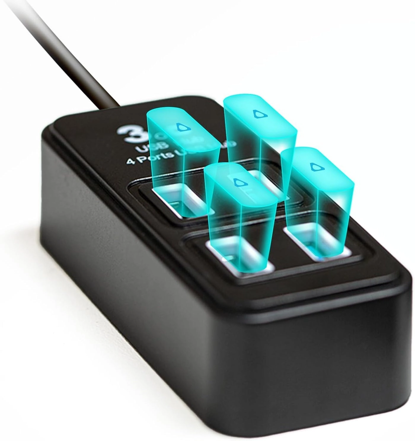 Rebuff Reality 4-Port USB Hub - VIVE Tracker compatible USB 3.0