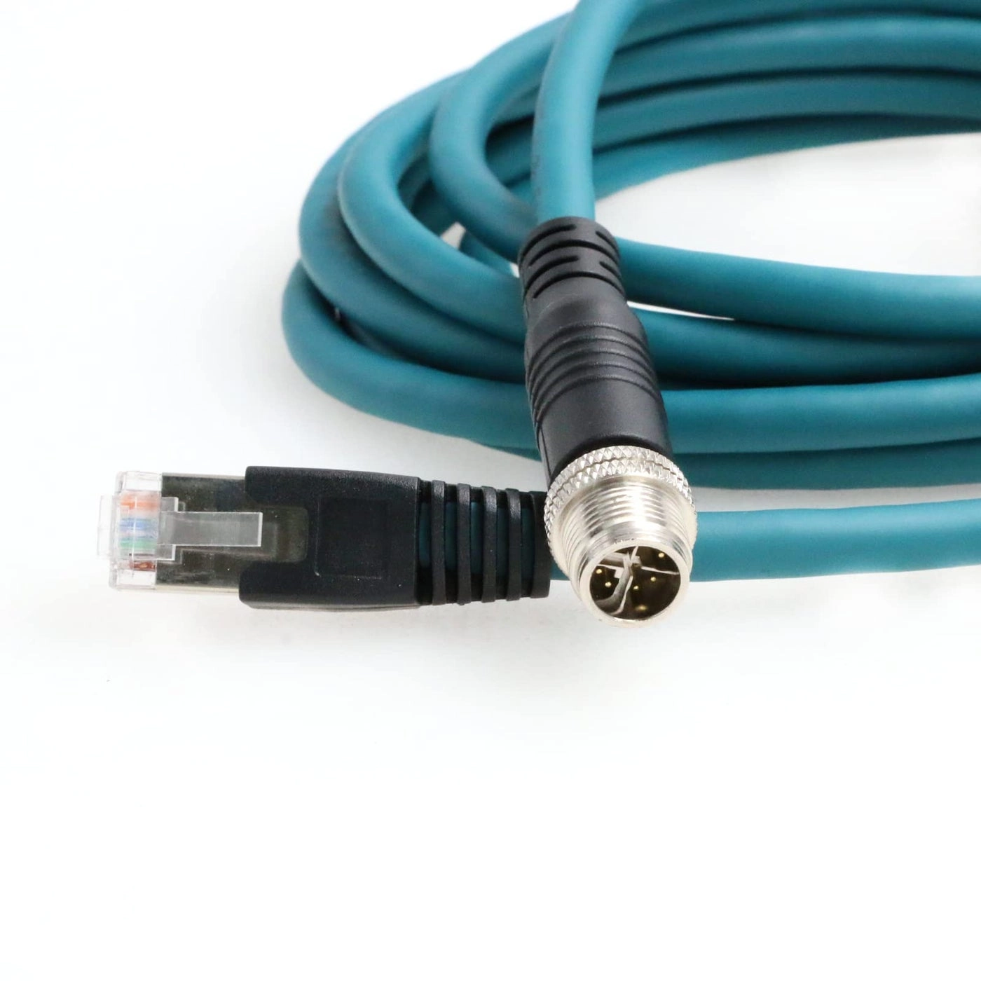 M12 8 Pin X-Coded Ethernet Cable - 9.8ft