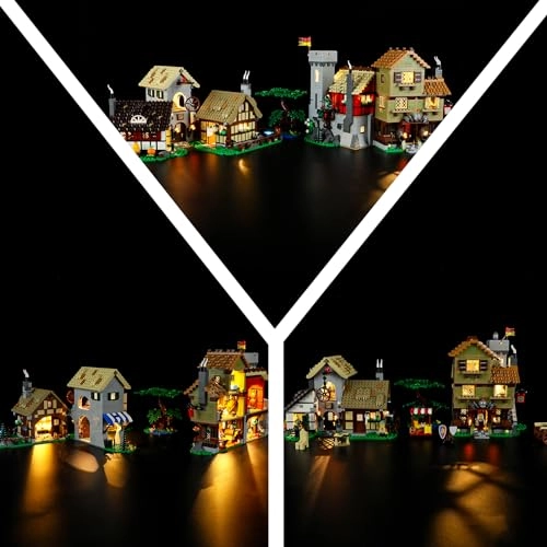 LED Light Kit for LEGO 10332 Medieval Town Square Set - Plastic 1 5v