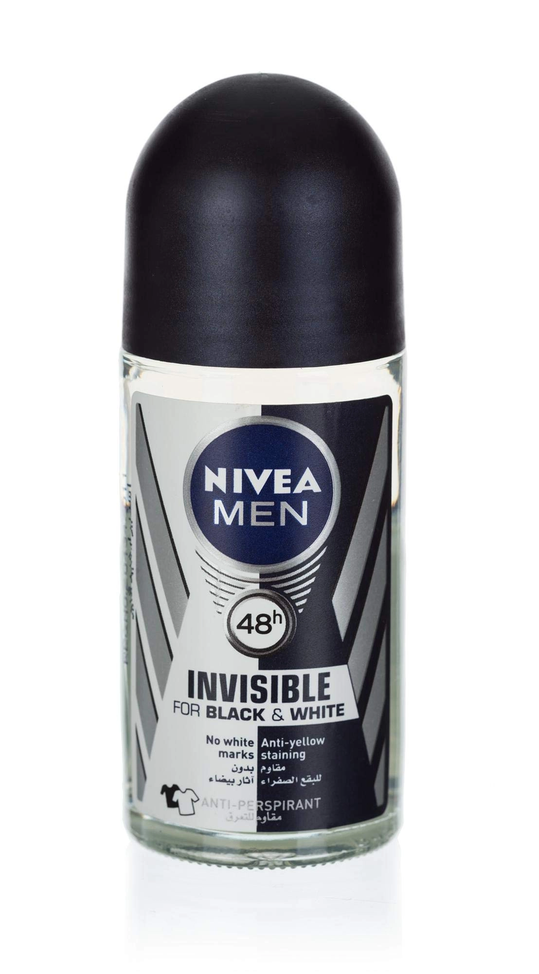 MEN Antiperspirant Roll-on - Black & White Invisible Protection Original 50ml