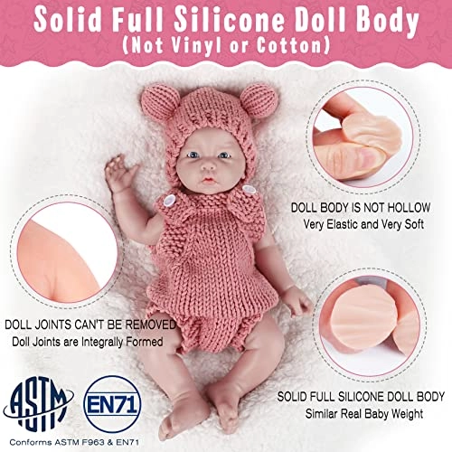 Reborn Baby Doll - 17 Inch Silicone Girl Ages 36+