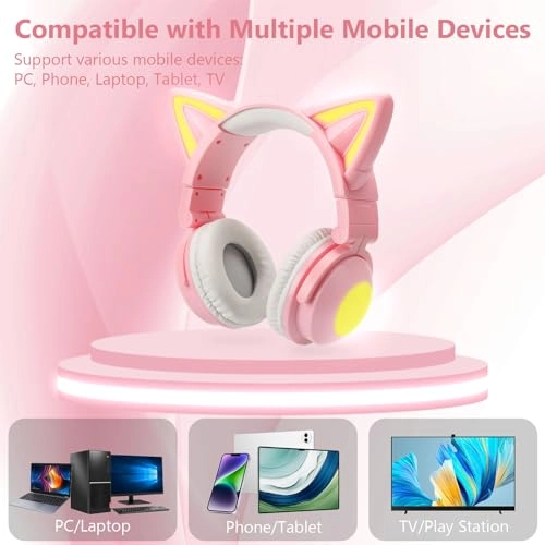 Cat Ear Bluetooth Headphones Wireless Headphone