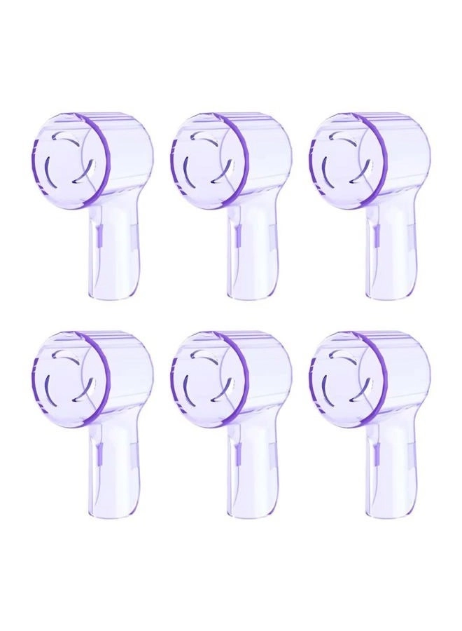 HSYTEK Toothbrush Head Cover - 6 Pack Compatible with Oral-B iO Series Purple