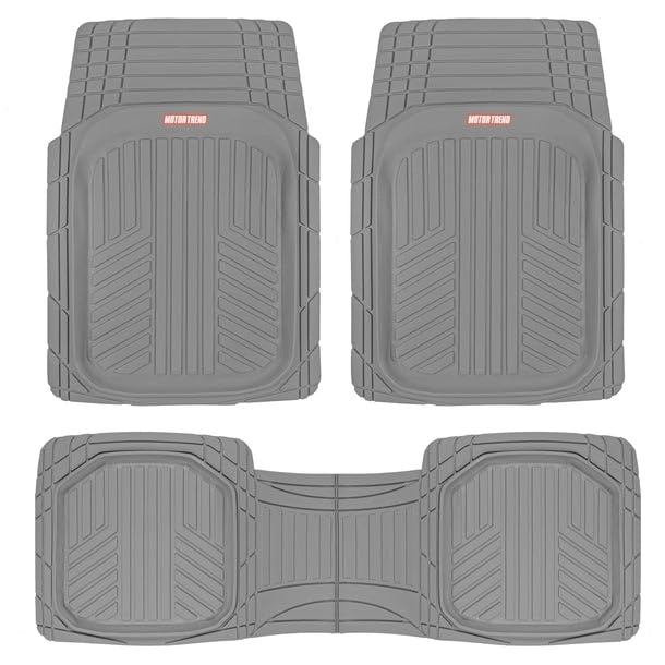Motor Trend FlexToughXL Floor Mats - Gray All-Weather Heavy Duty