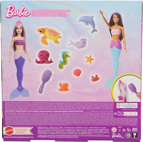 Barbie Mermaid Dolls - 2-Pack 10+ Accessories Ages 3+