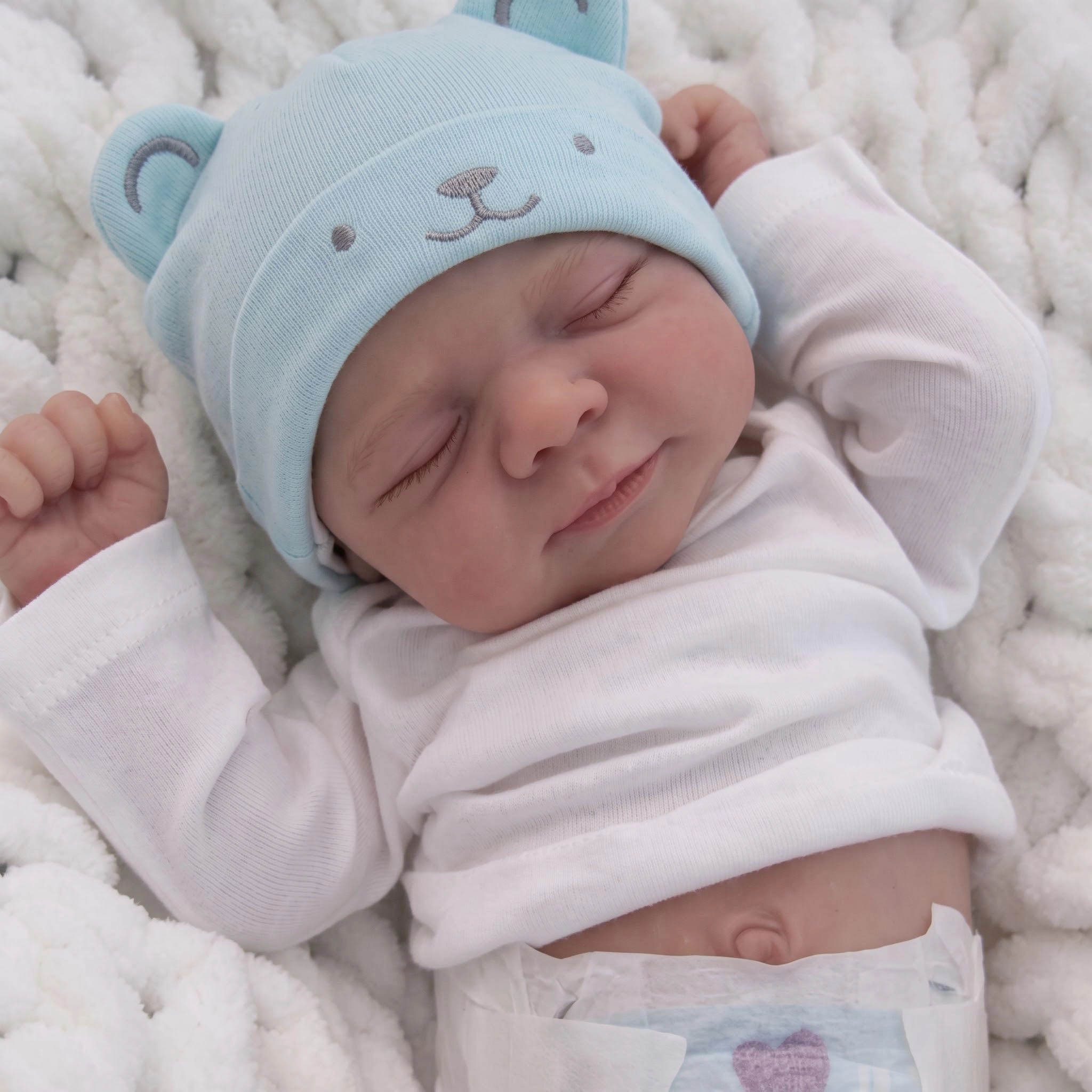 Reborn Baby Doll - 18 Inch Silicone Vinyl Rooted Hair Bundle