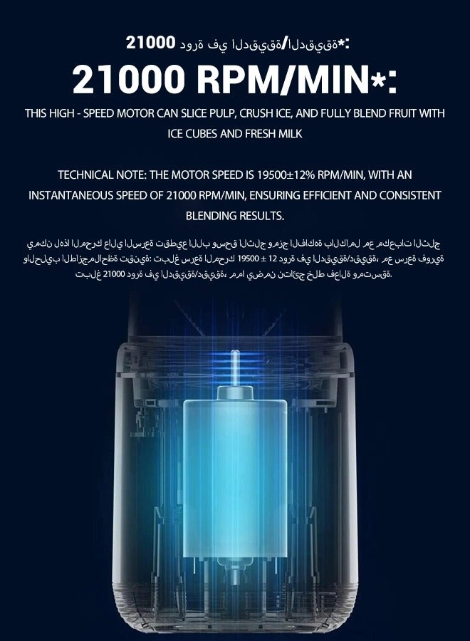 Portable Juicer Blender Cup - USB Rechargeable Personal Size