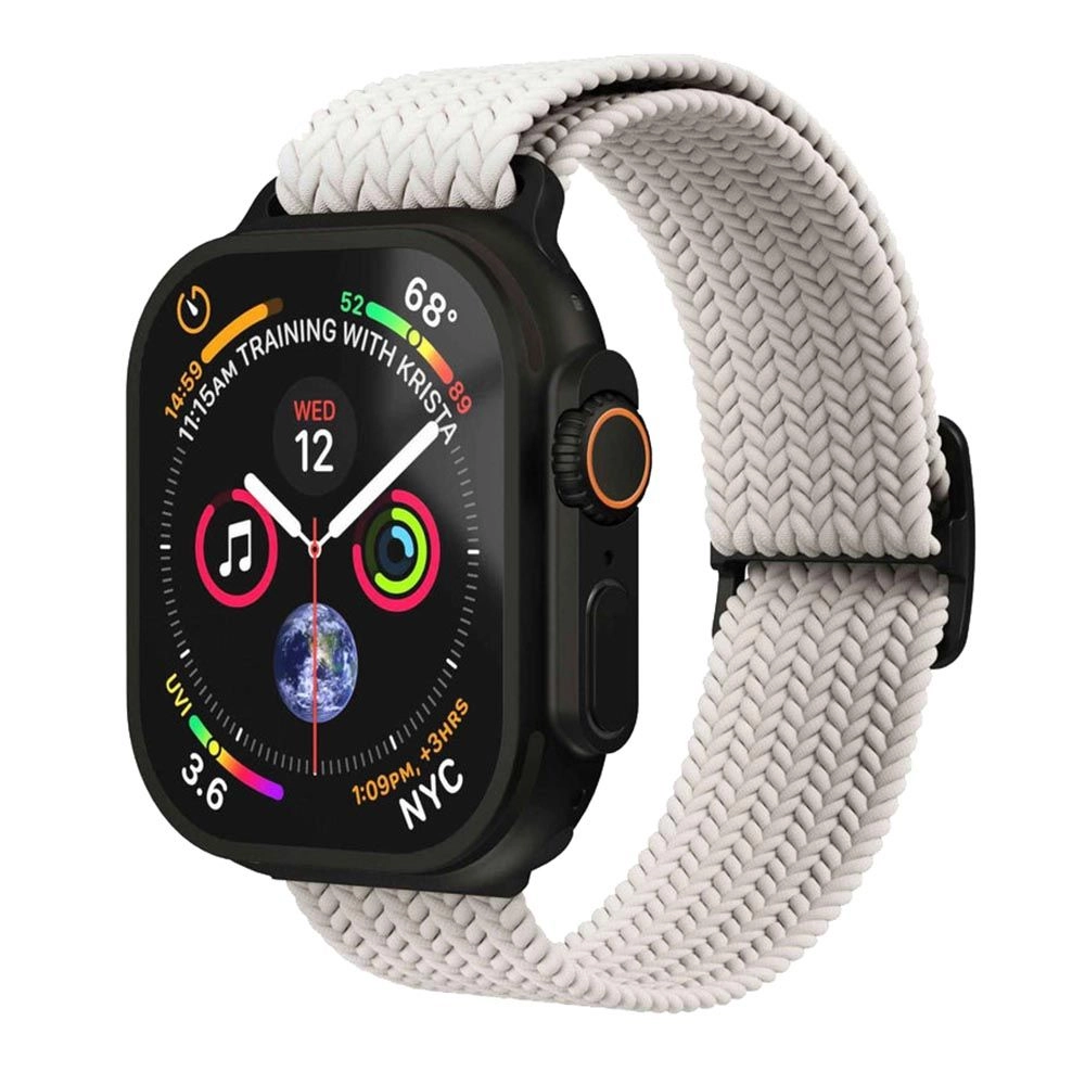 Vonmählen Watch Band for Apple Watch 44/45/46/49mm - braided nylon Cream Black One Size