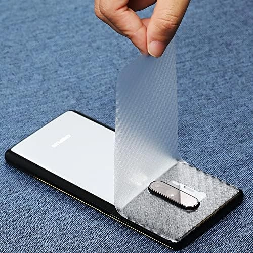 HD AntiFingerprint Tempered Glass Screen Protector + Camera Lens Protector + Carbon Fiber Back Protector for OnePlus 8 Pro (2-Pack)