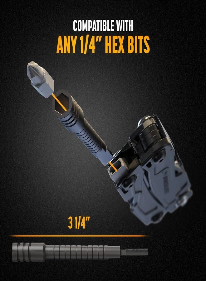 Flat-End Bit Extender and Ratchet Driver Set - 2PC