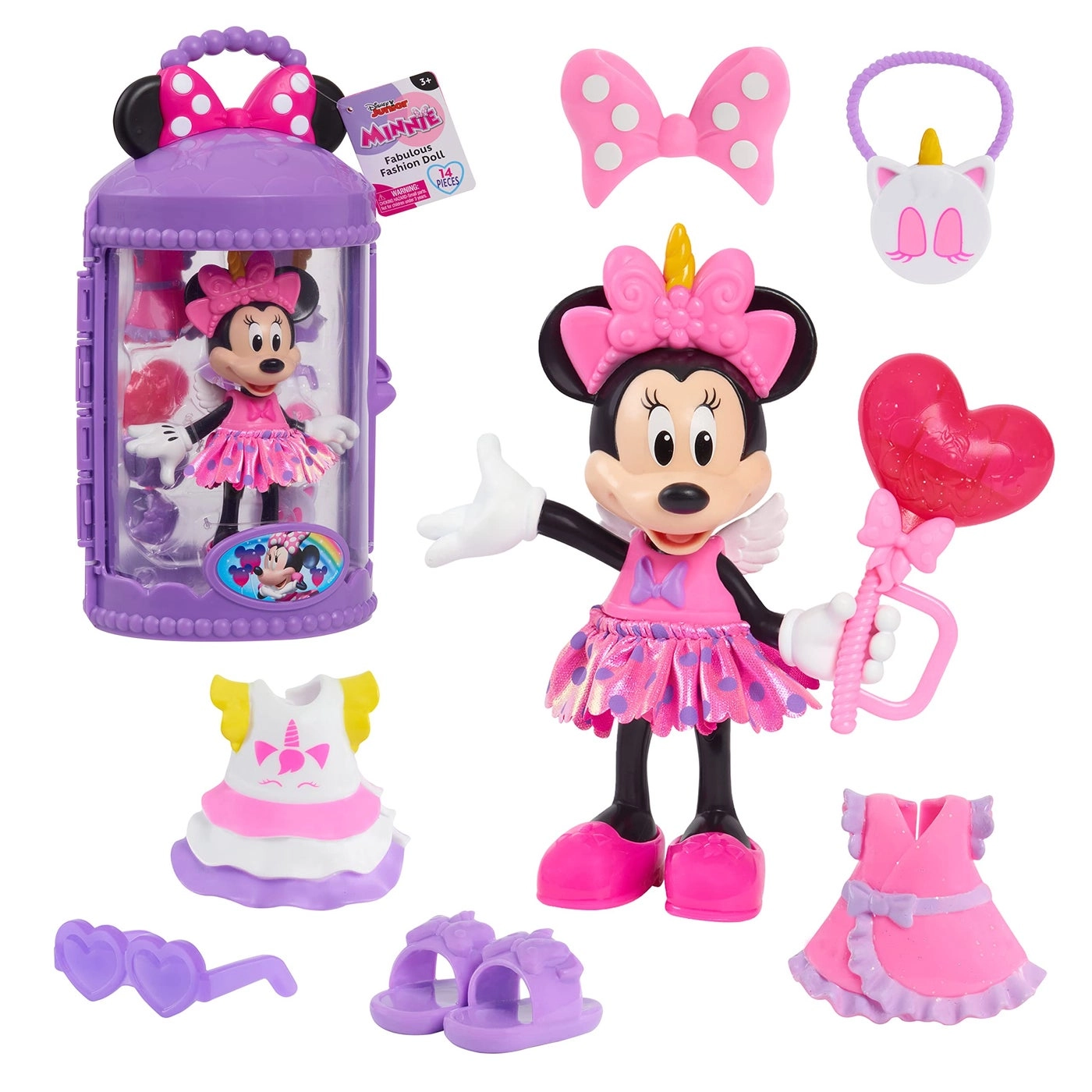 Just Play Minnie Mouse Fashion Doll - Unicorn Fantasy 14-pieces Ages 3+