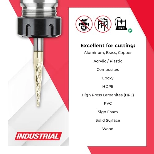 Up Cut Cut Spiral CNC Router Bits - 1/16 1/4