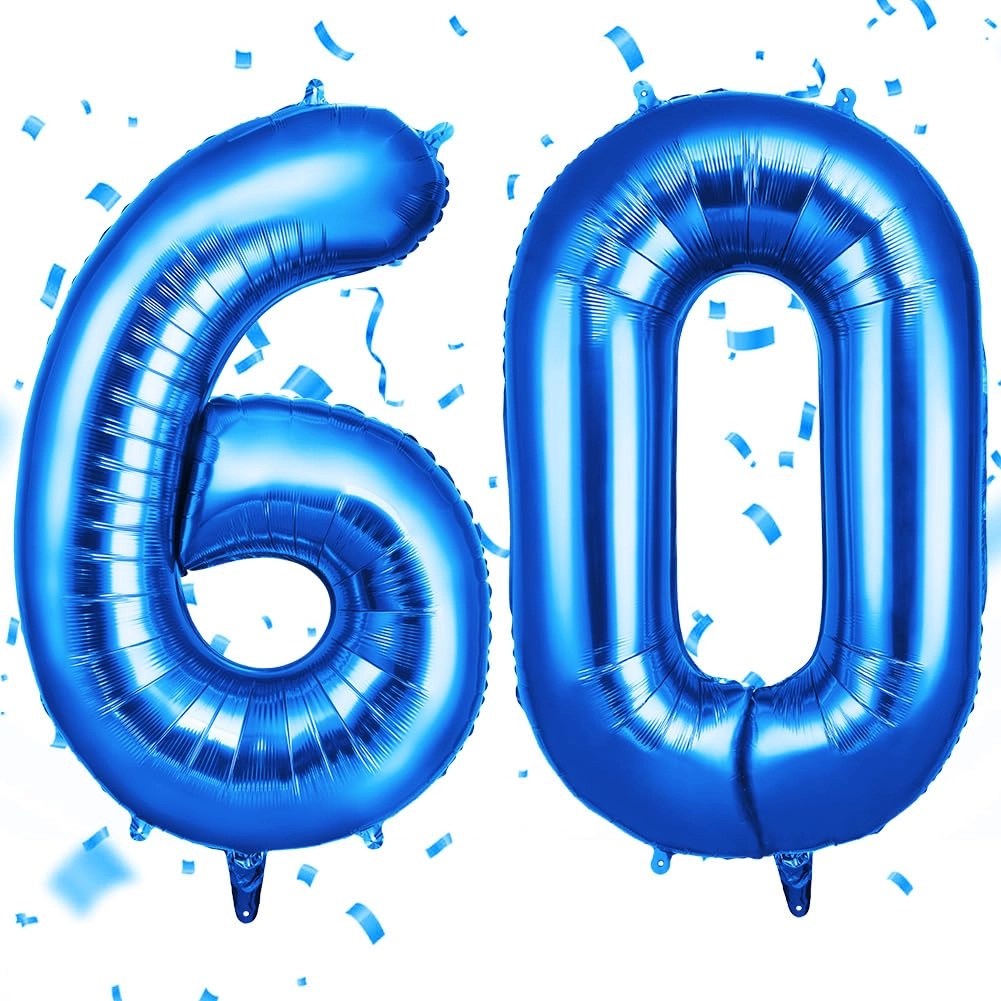 OFFCUP Number 60 Balloons - 2 Birthday