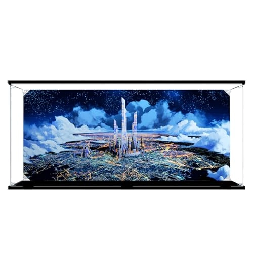 Display Case for Lego 76286 - Acrylic With Background 65 x 35 x 30 cm