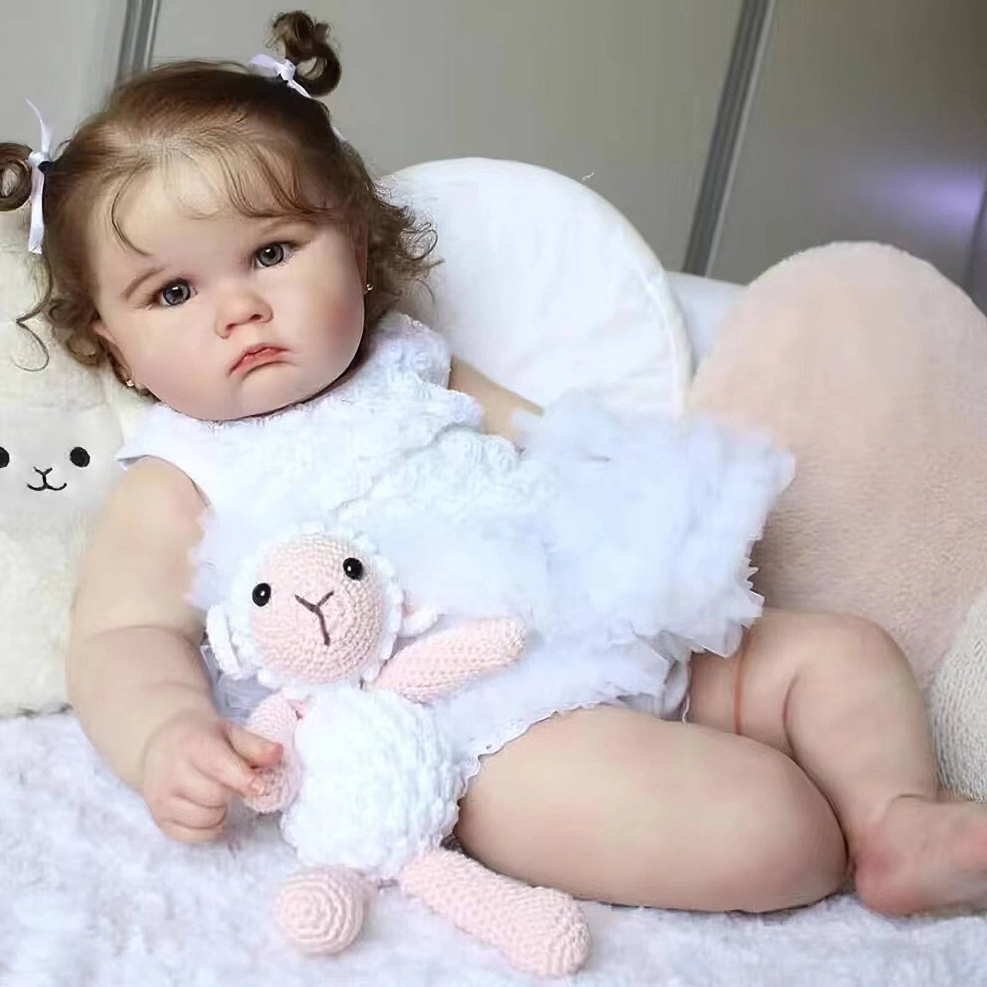 Reborn Baby Doll - 24 Inch Hand-Rooted Hair Ages 3+