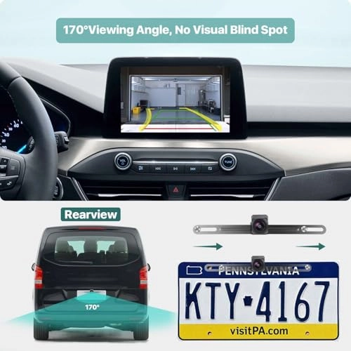 License Plate Backup Camera - Night vision RCA 1080P