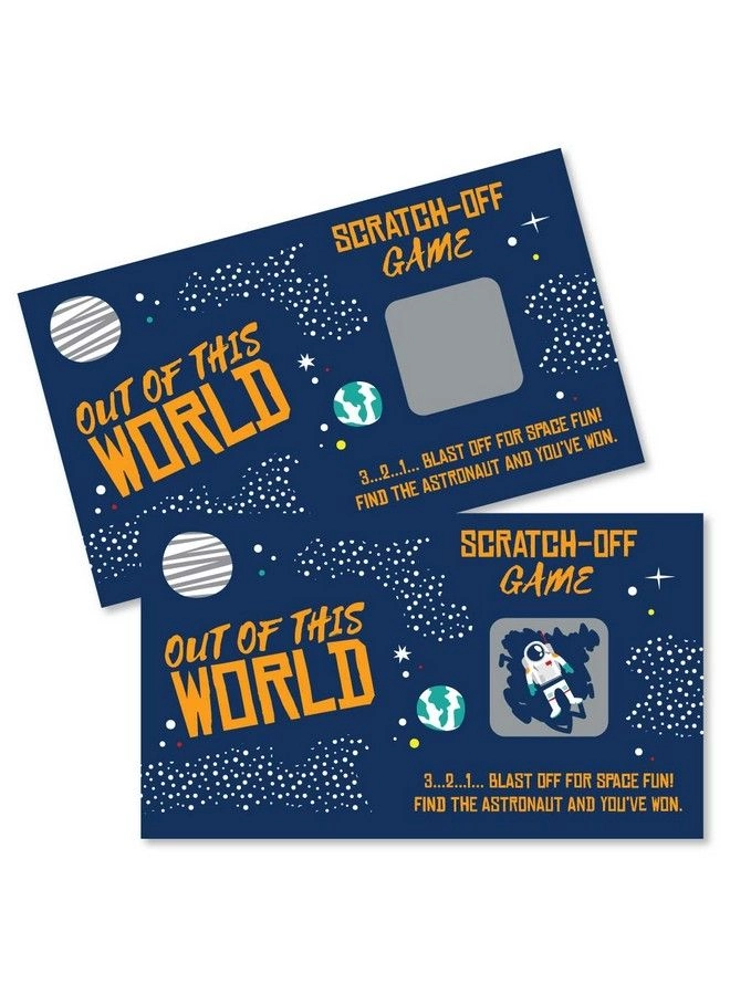 Blast Off To Outer Space Rocket Ship Scratch Off Cards - 22 Count