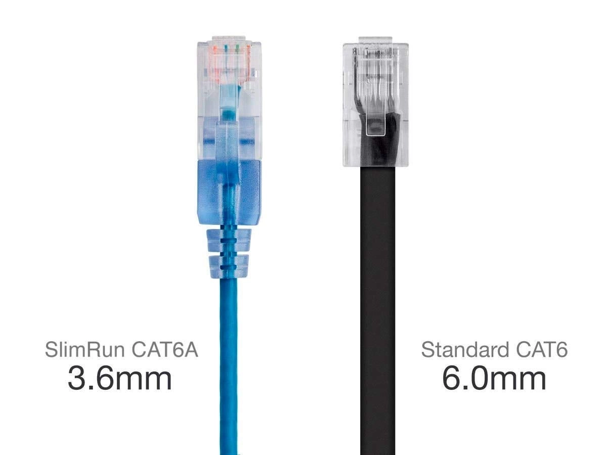 SlimRun Cat6A Ethernet Patch Cable - 2 Feet