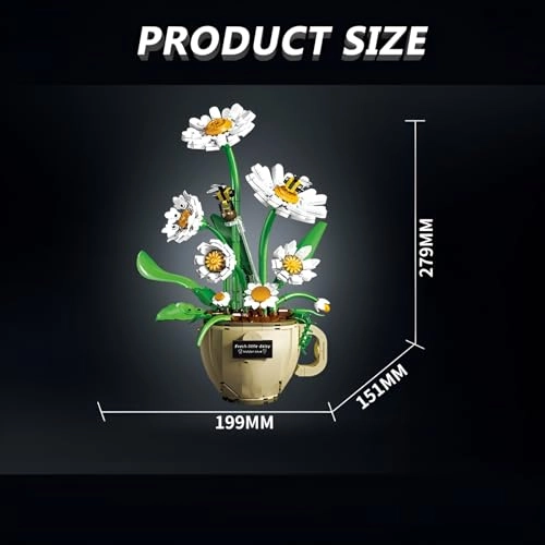 Flower Coffee Cups Building Blocks Kit - Daisy 496 pcs