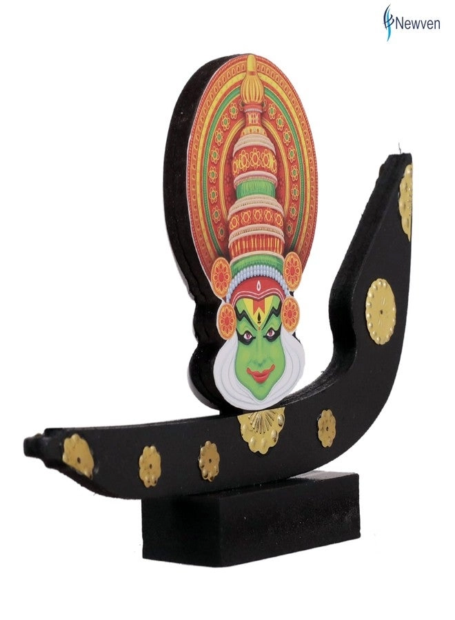 Kathakali Face Decoration - Wooden Handcrafted 20 x 4 x 13 CM