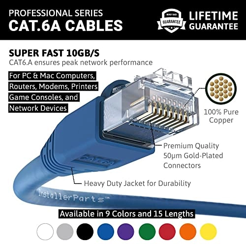 Ethernet Cable CAT6A - 1 FT Pack