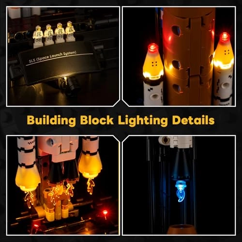 Light Compatible with Lego NASA Artemis Space Launch System Rocket 42221 - Touch version LED