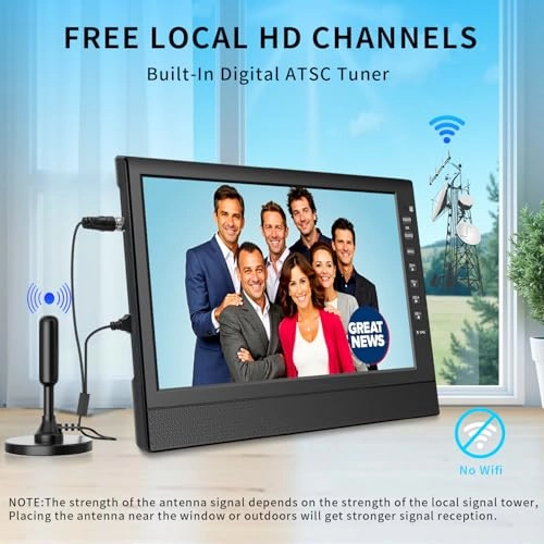 Portable Flat Screen TV - 1080p 12 Inches