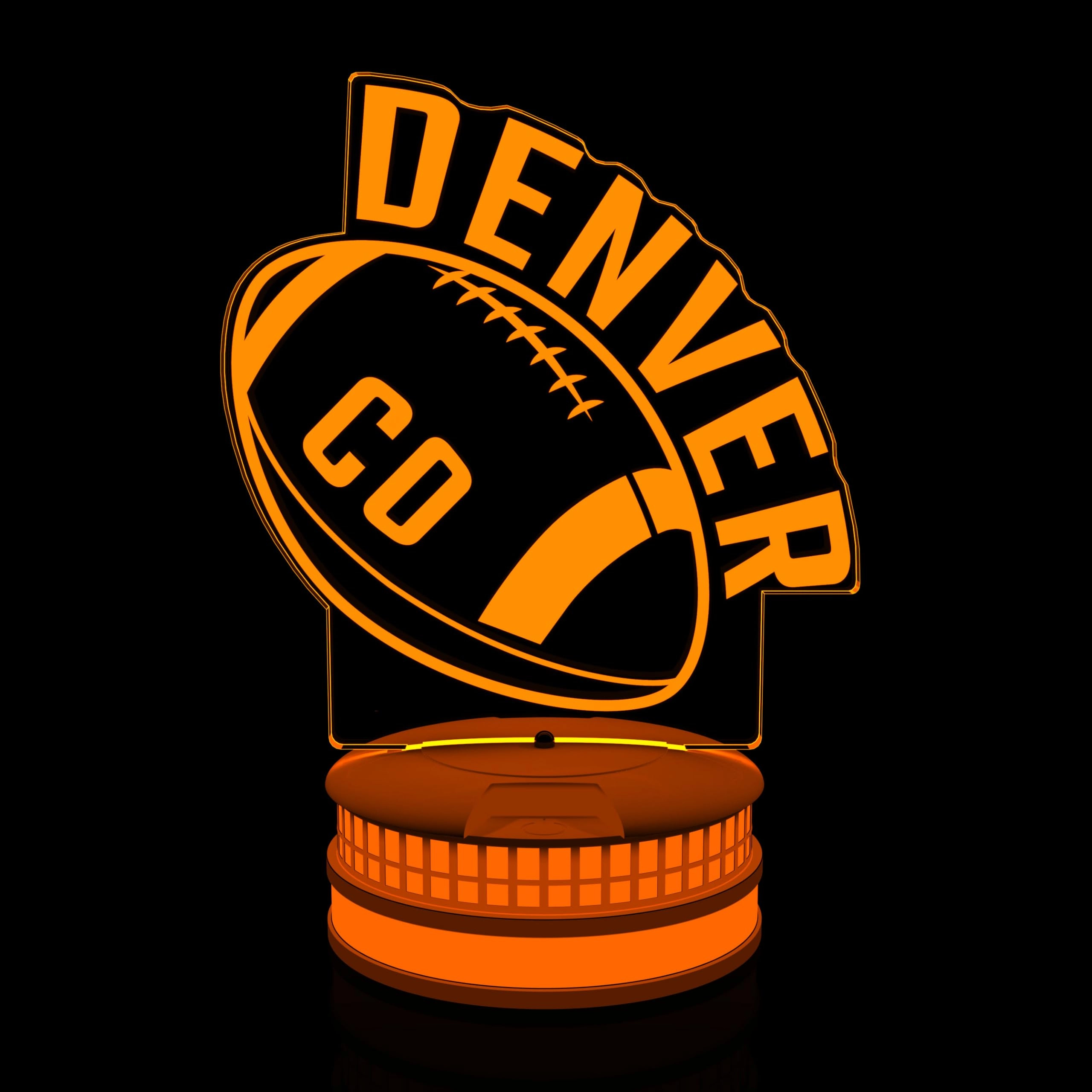 clorurbanlive 3D Football Denver Night Light - USB 16 Color
