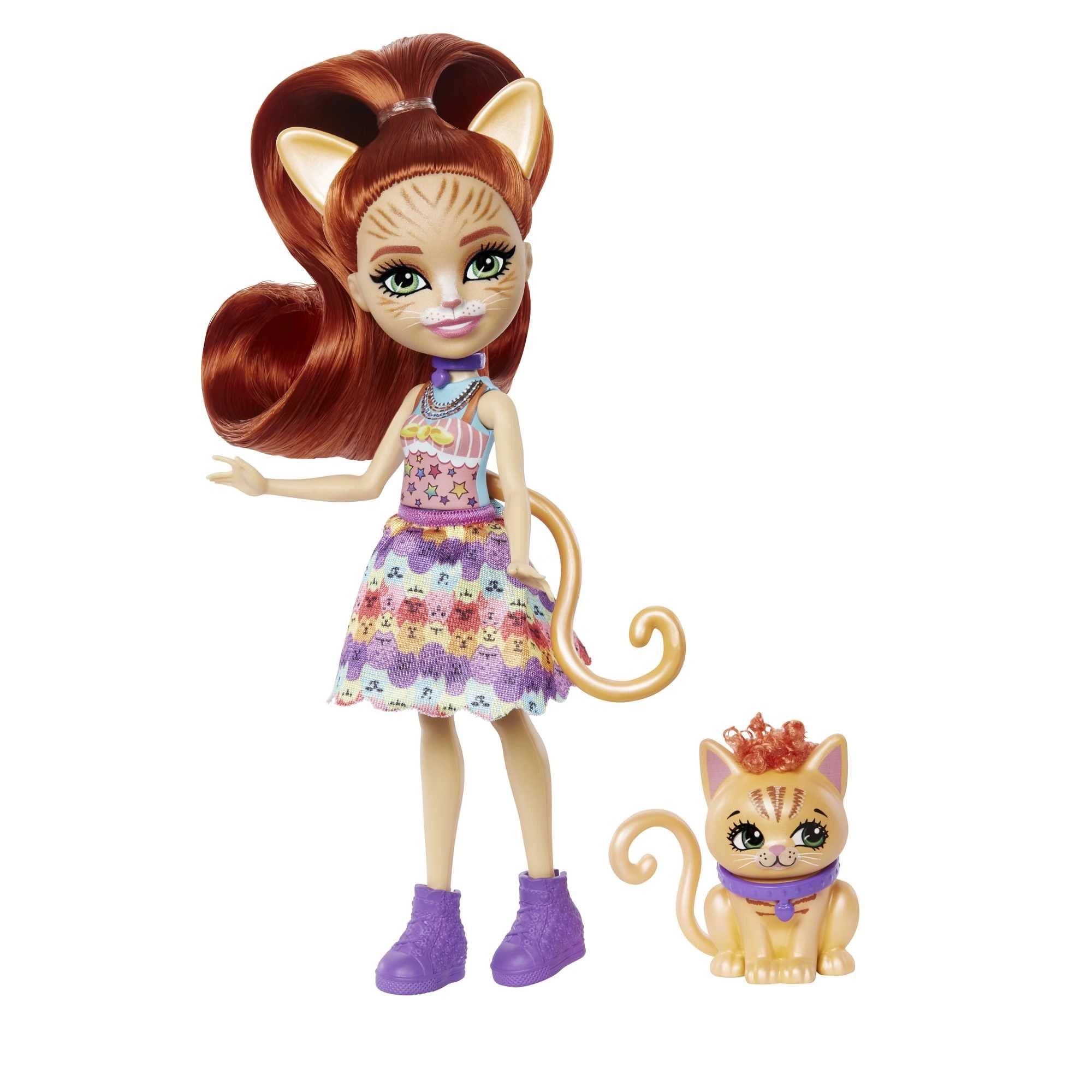 Mattel Tarla Tabby Doll - 6-in Removable Skirt + Cuddler Cat Ages 4Y+