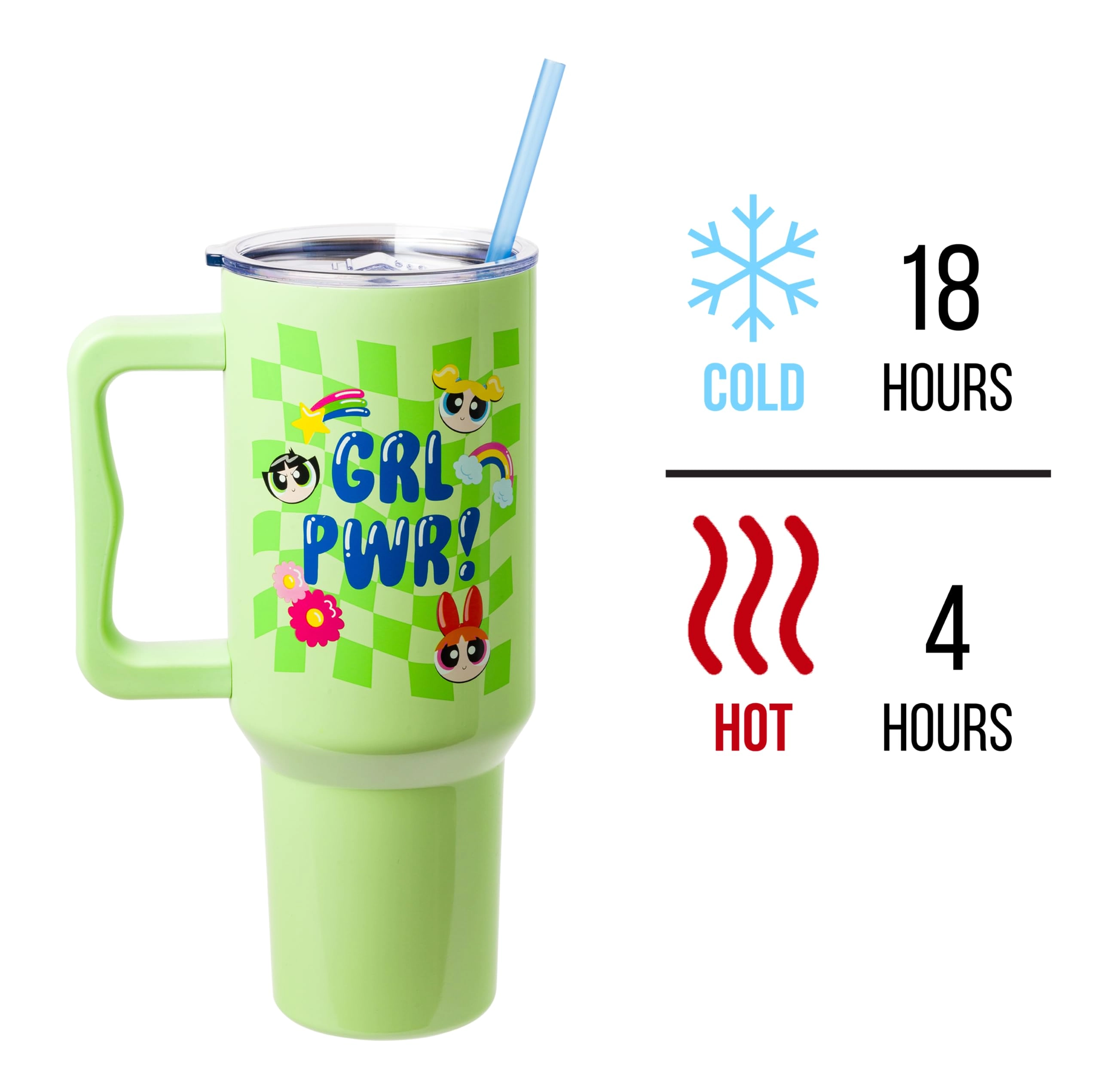 Stainless Steel Powerpuff Girls Girl Power Groovy Retro Tumbler - 1183ml