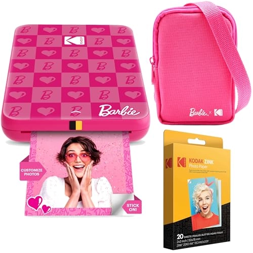 X Barbie Printomatic - 2x3 ZINK + Barbie Deluxe Camera Case + Zink Paper - 20 Sheets