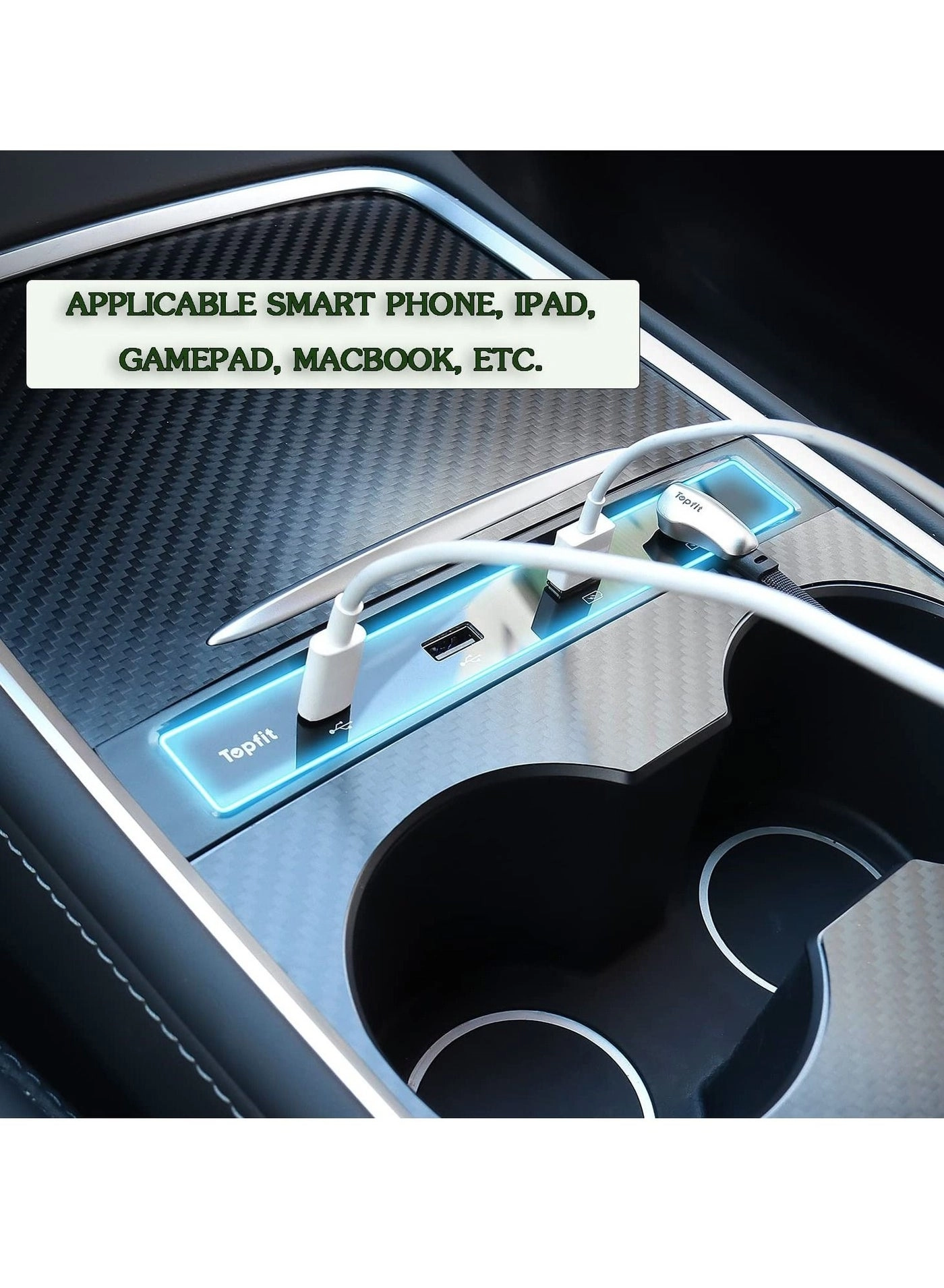 4-in-1 USB LED Hub Docking Station - type-A type-C Model 3/Y