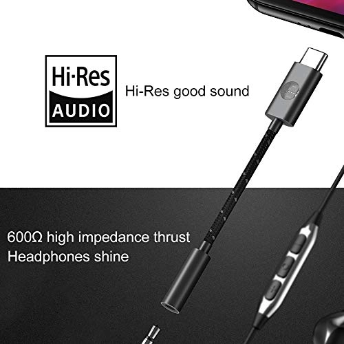 3.5mm Female to USB-C/Type-C Male HIFI Decoding Headphone Amplifier