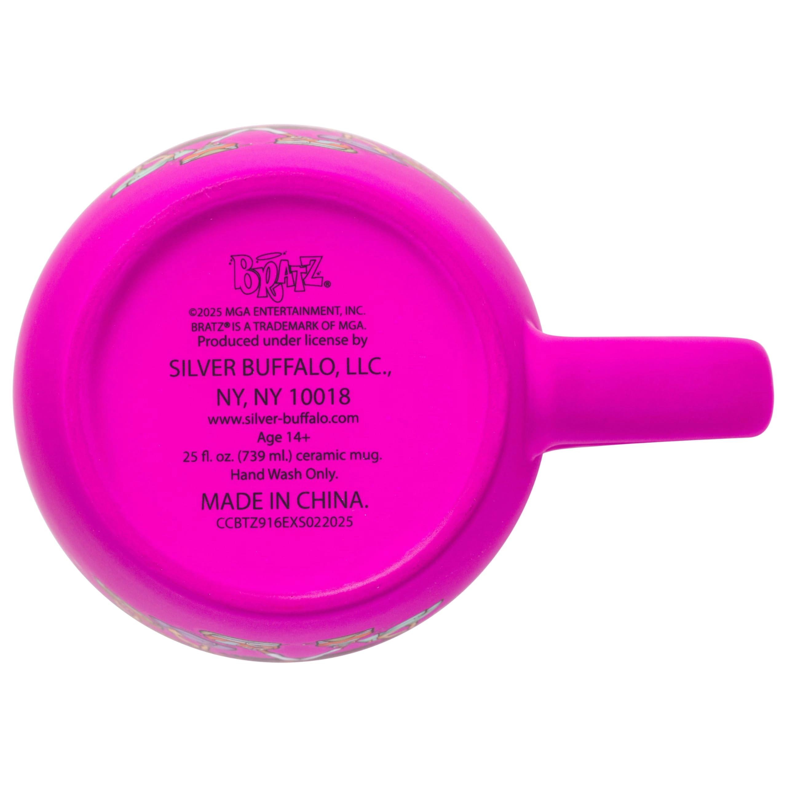 Bratz Four Dolls Ceramic Mug - 1 pcs Soft Touch Pink Stars