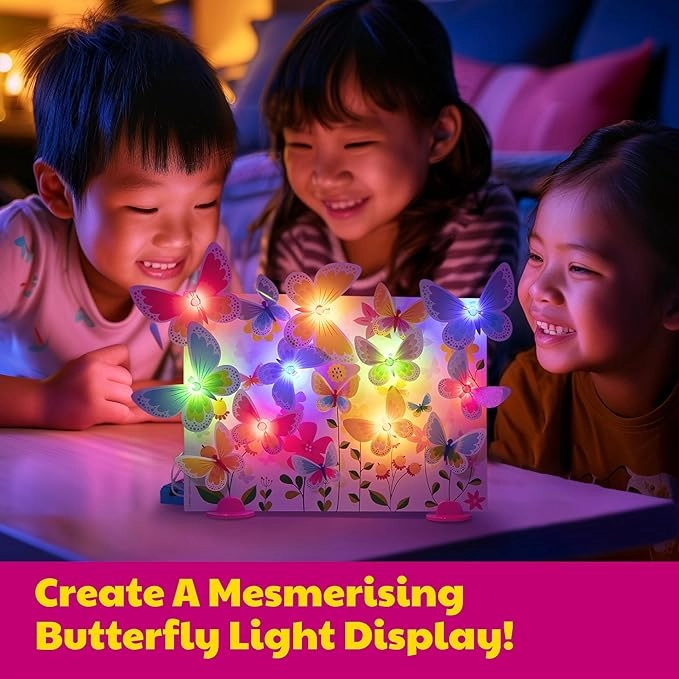 KidzMaker 3D Glow Butterfly Canvas Craft Kit