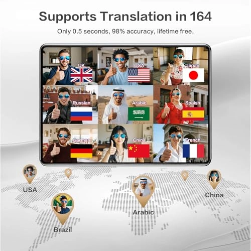 AI Smart Glasses - Bluetooth 163 Languages Anti-Blue Light