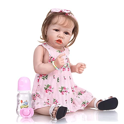 Reborn Baby Doll - 22 Inch Vinyl Brown Eyes