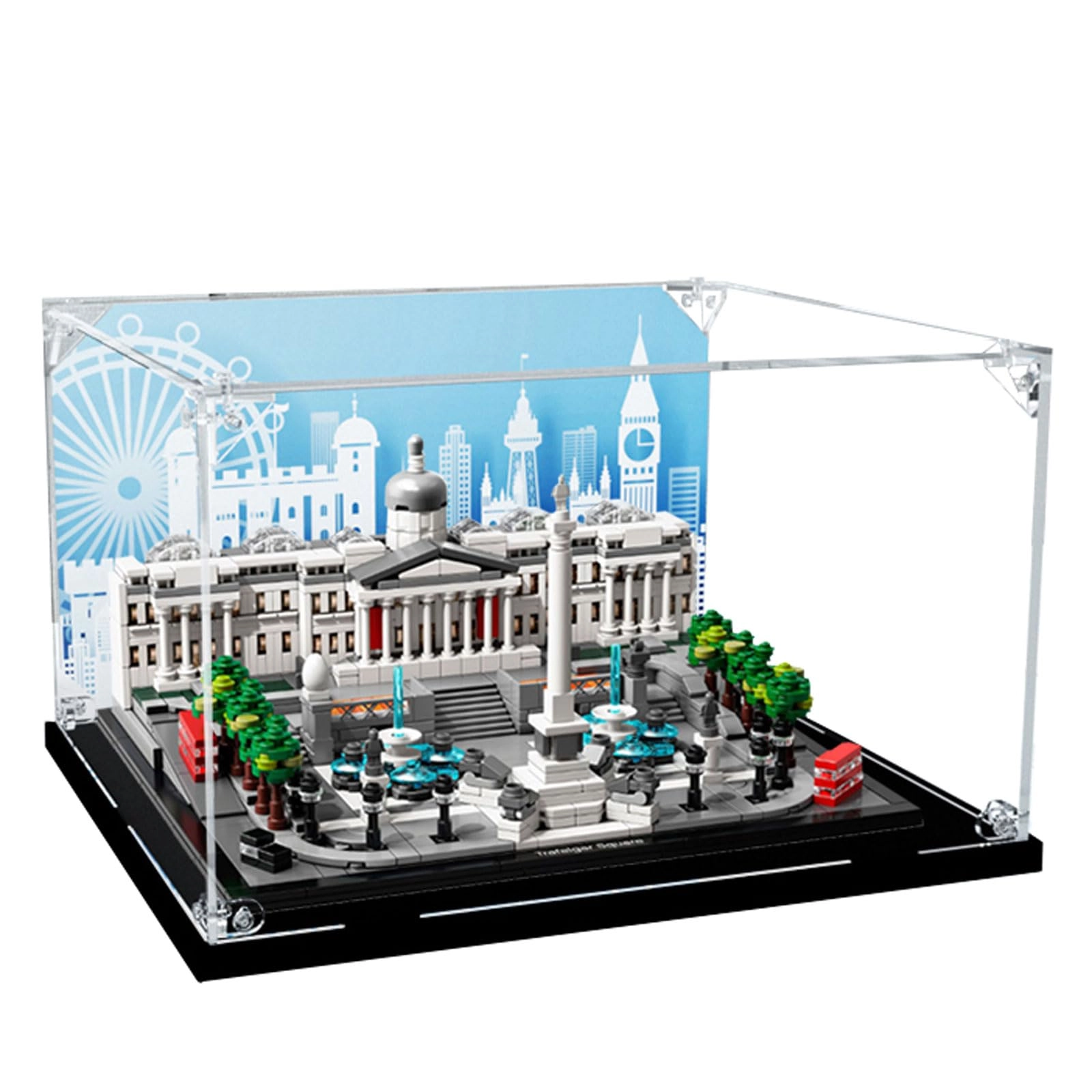 Acrylic Dustproof Case for Lego 21045 Architecture Model - 27 x 24 x 16 cm
