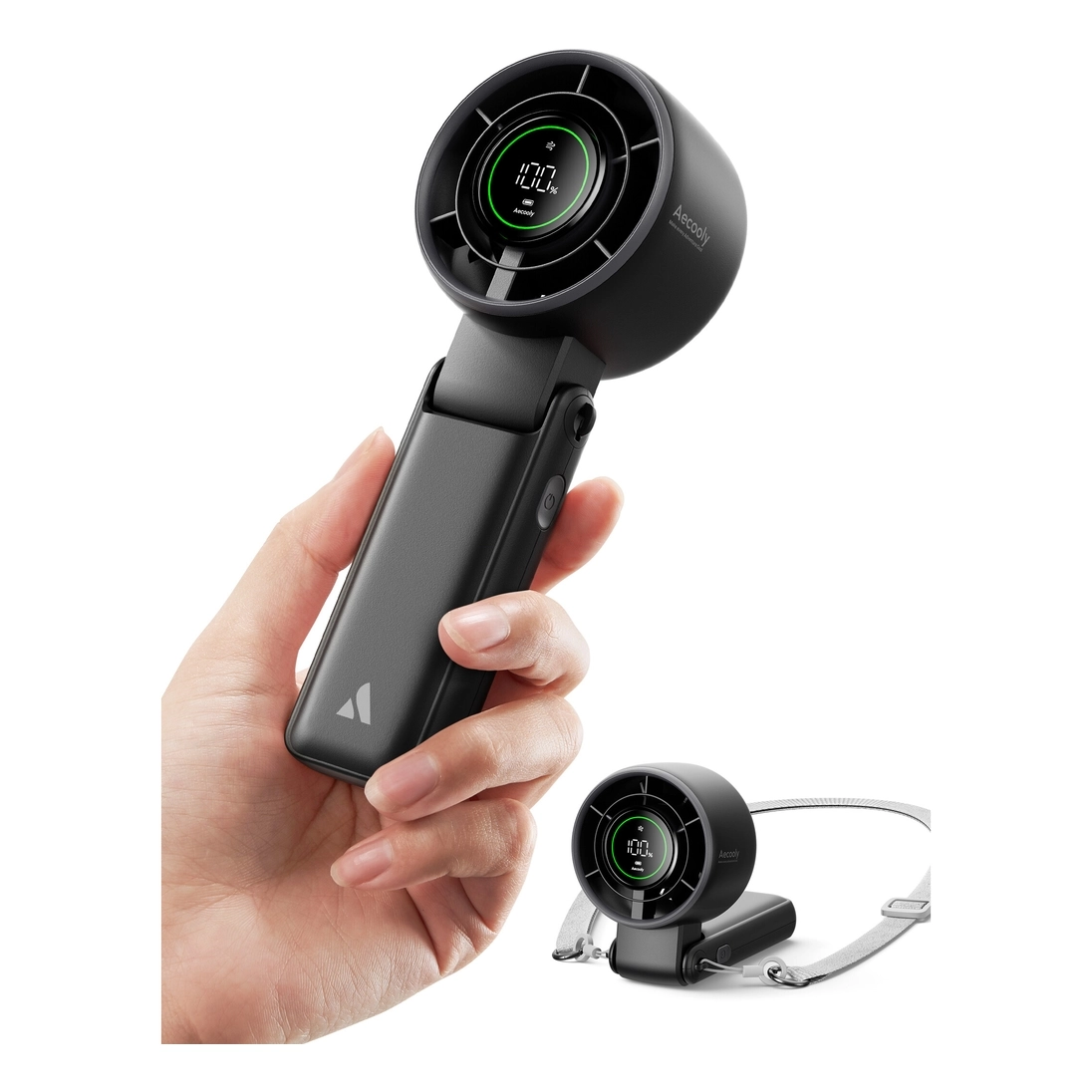 Portable Halo Fan - 3-in-1 USB Rechargeable 22H Battery