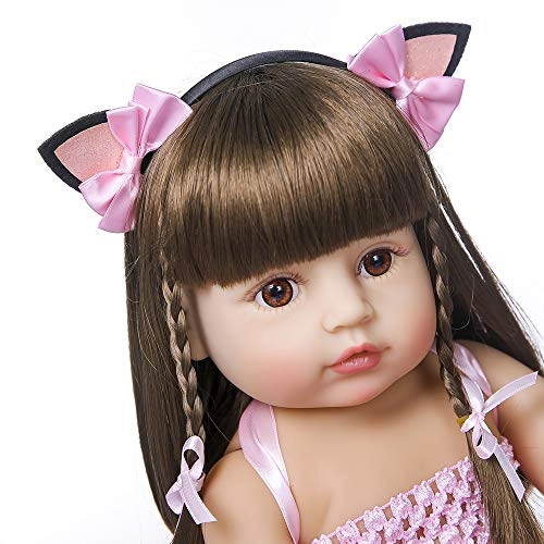 Reborn Baby Doll - 22 inches Vinyl Silicone African American Set
