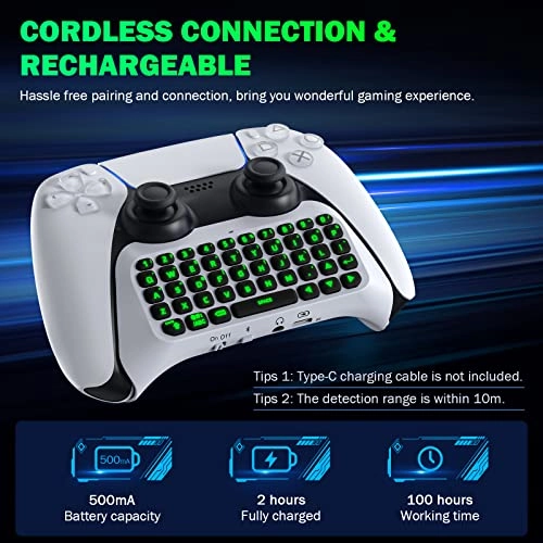 RGB Backlight Keyboard - Bluetooth PS5