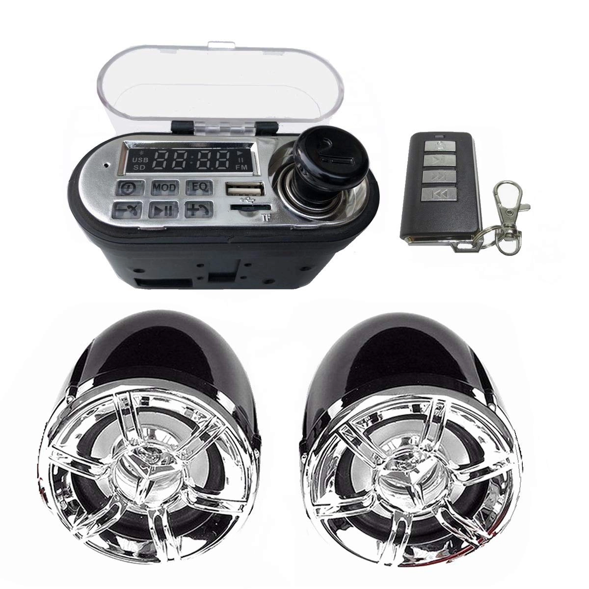 SMJY Motorcycle Audio Sound System - Stereo Waterproof USB